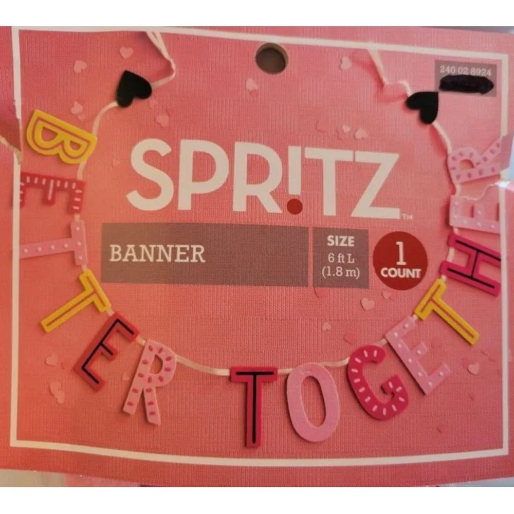 Spritz Valentine’s Day - Better Together - Garland Love 72” Banner Wedding